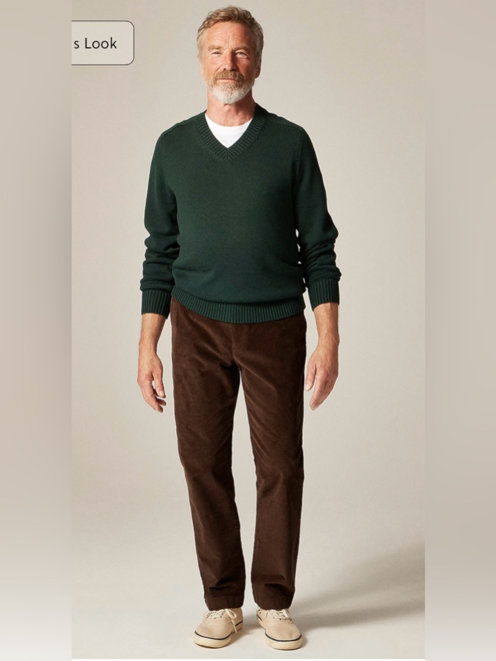 J.Crew Broken-in Straight pant in stretch corduroy in dark oak